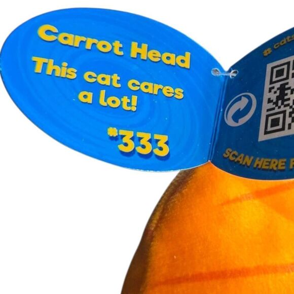 Cats VS Pickles Carrot Head #333 Stuffed Animal Bean Bag NWT - Picture 4 of 4